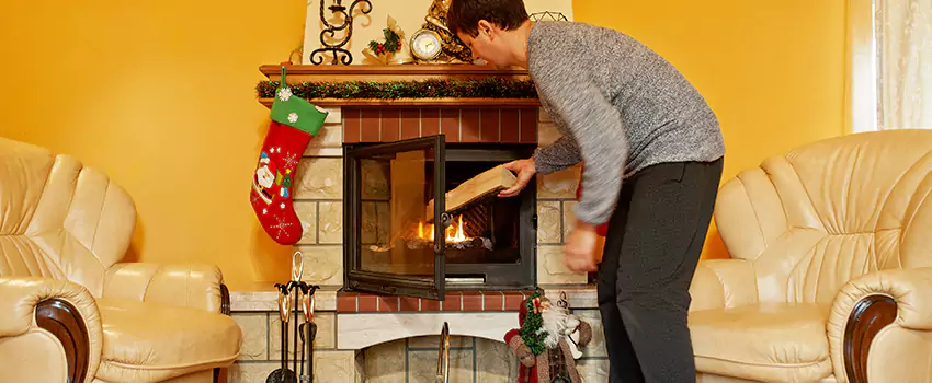 Rusted Metal Fireplace Restoration in Hunters Creek, Florida